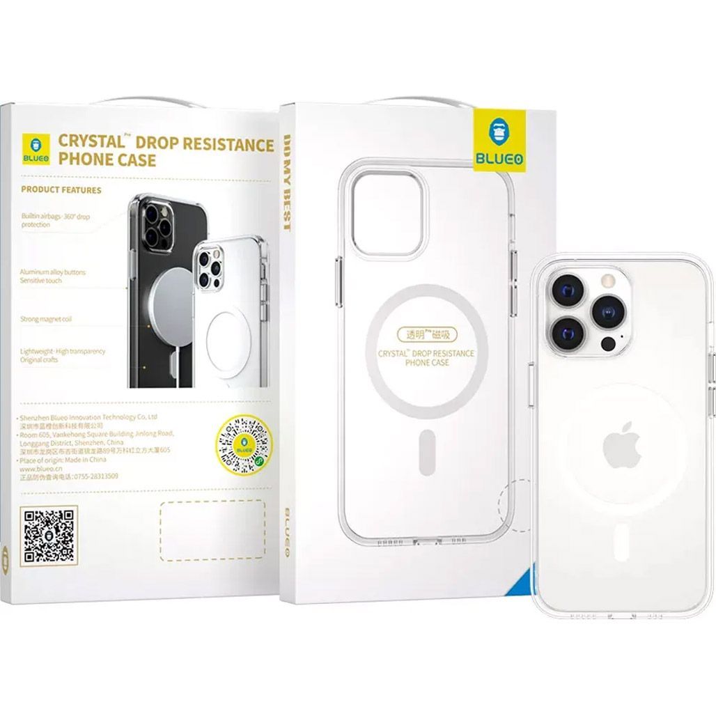 Чохол Blueo Crystal Drop Pro Resistance with MagSafe для Apple iPhone 15 Pro Transparent (B41-I15PTR)