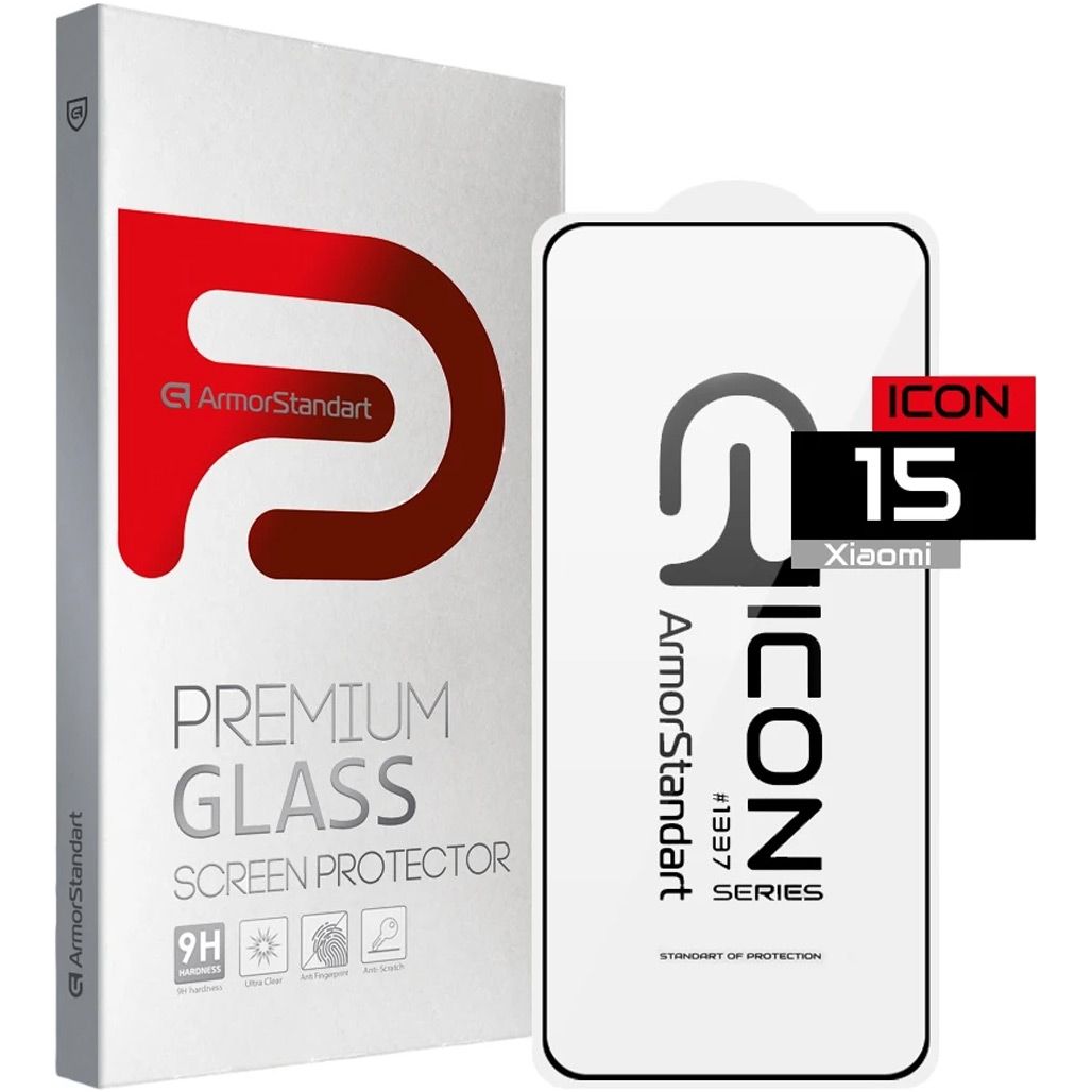 

Защитное стекло ArmorStandart Full Icon Glass для Xiaomi 15 Black (ARM82379)