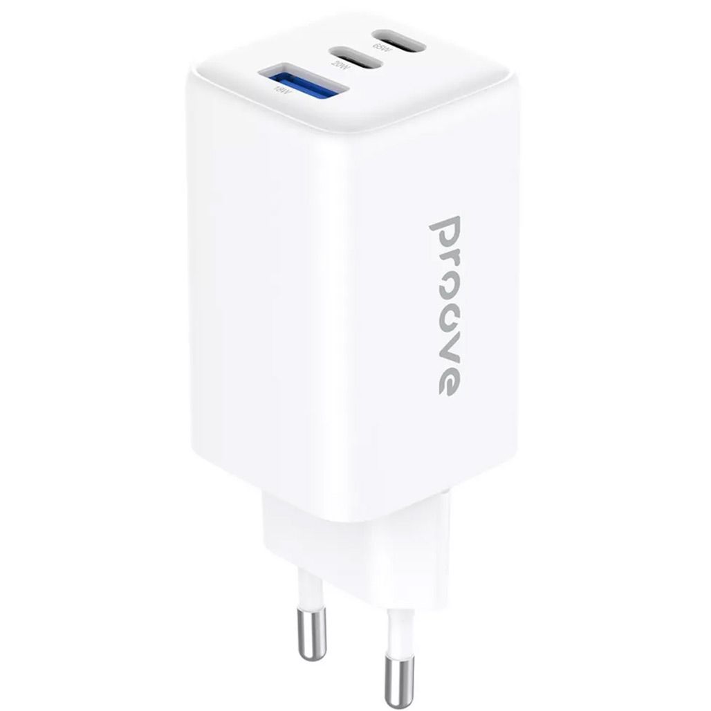 

Мережевий зарядний пристрій Proove Pocket GaN 65W 2 USB-C/USB-A White (WCPG65121202)