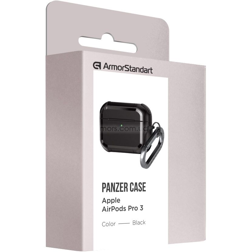 Чохол ArmorStandart Panzer для Apple AirPods Pro 3 Black (ARM88286) фото 2