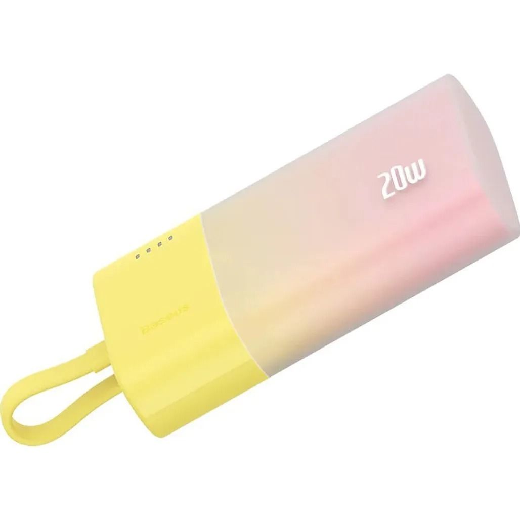 Зовнішній акумулятор Baseus Popsicle Lightning 5200mAh 20W Yellow (P10055600Y12-00)