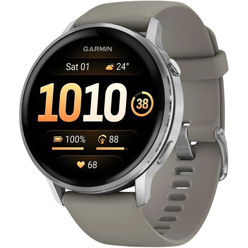 

Смарт-годинник Garmin Venu 4 45mm Silver with Silver Gray Silicone Band (010-03014-01)