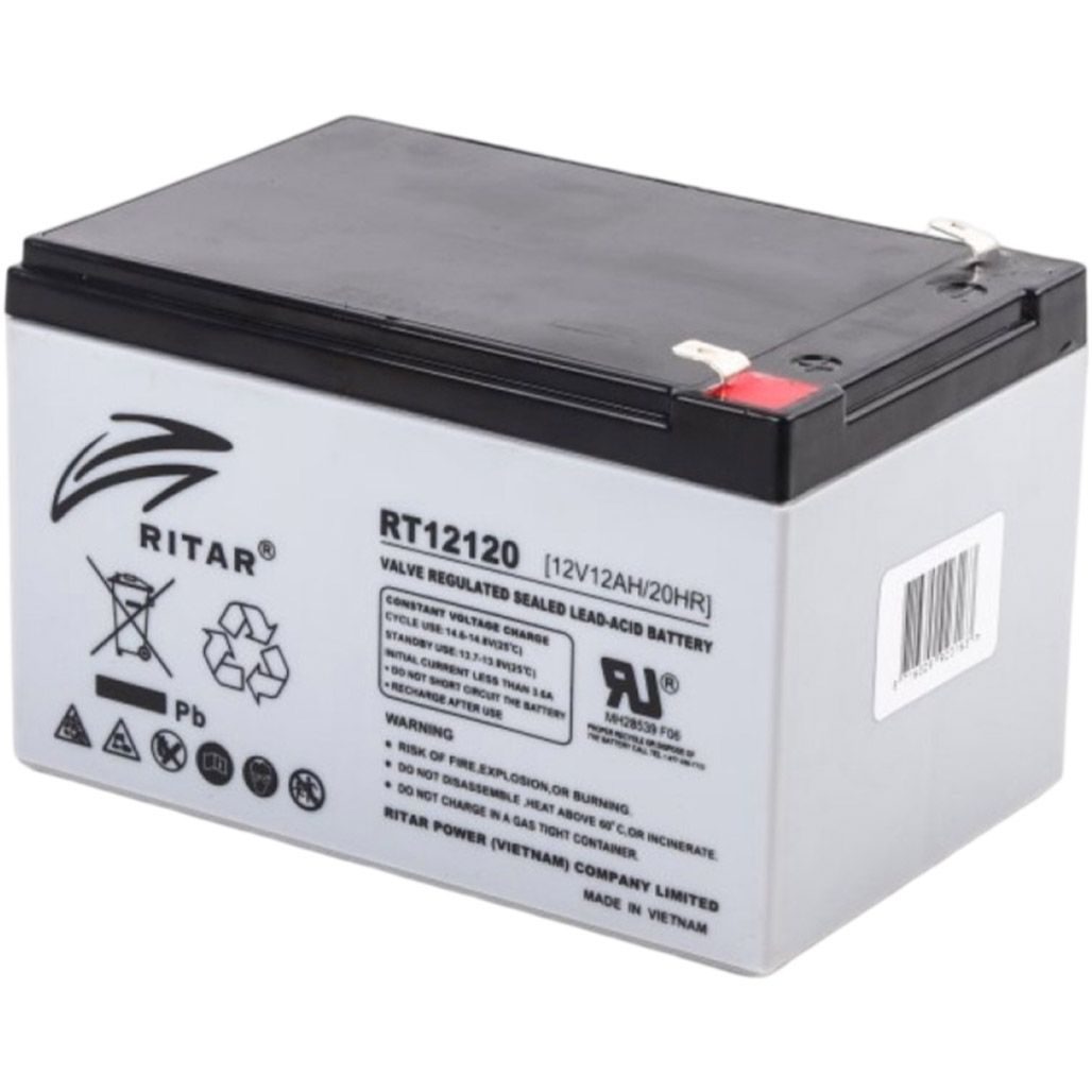 

Аккумулятор Ritar AGM 12V (12V/12Ah/144Wh) (RT12120)