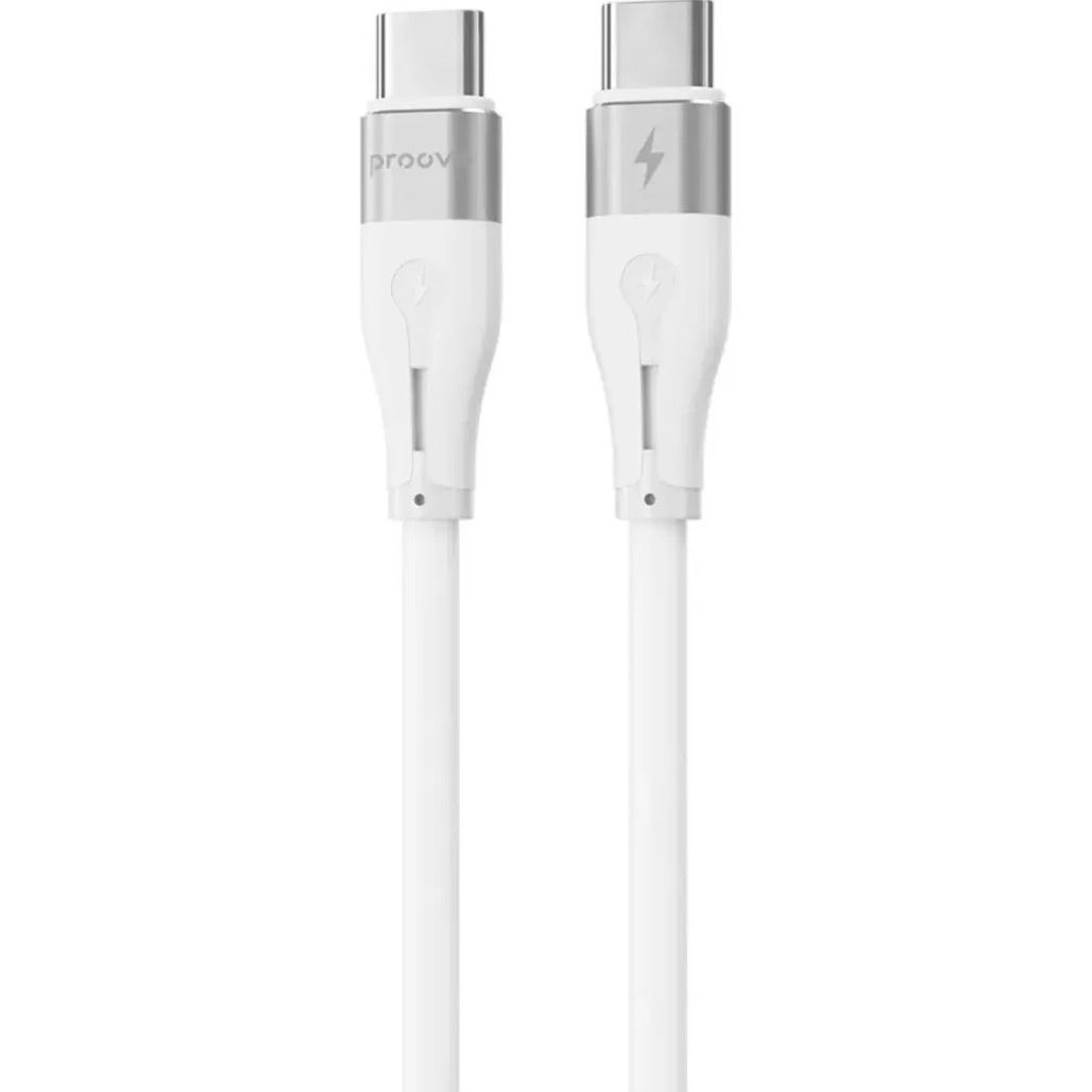 

Кабель Proove Soft Silicone USB-C to USB-C 60W 1m White (CCSO60002202)