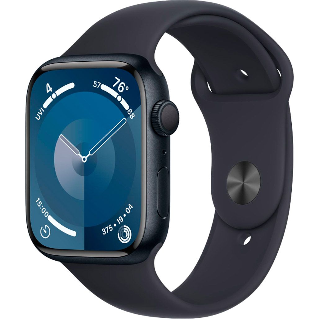 

Смарт-годинник Apple Watch Series 9 GPS 45mm Midnight Aluminum Case with Midnight Sport Band M/L (MR9A3)