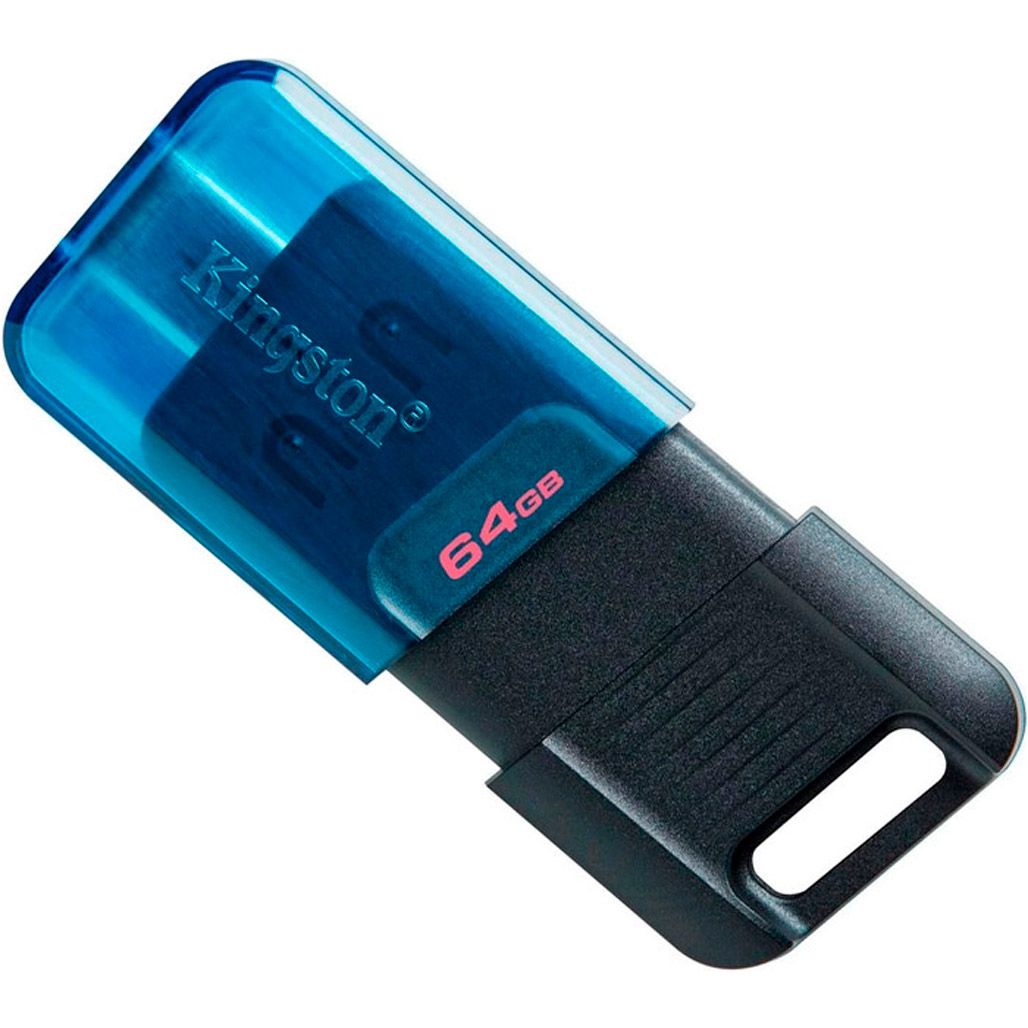 

USB флеш-накопитель Kingston DataTraveler 80 M 64GB USB-C 3.2 Gen 1 Blue/Black (DT80M/64GB)