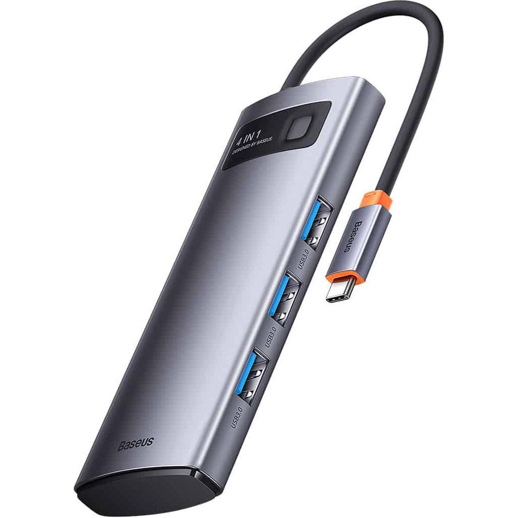 

USB-хаб Baseus Metal Gleam Series 4-in-1 (WKWG070013)
