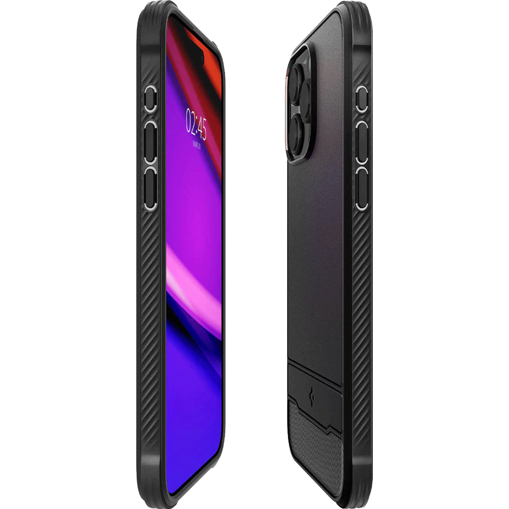 Чохол Spigen Rugged Armor with MagSafe для iPhone 15 Pro Matte Black (ACS06703)
