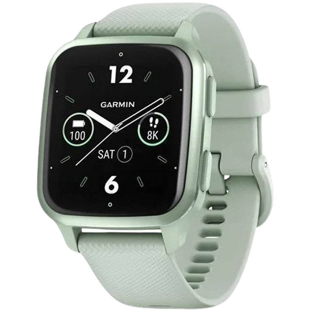 

Смарт-годинник Garmin Venu Sq 2 Metallic Mint Aluminium Bezel with Cool Mint Case and Silicone Band (010-02701-12)