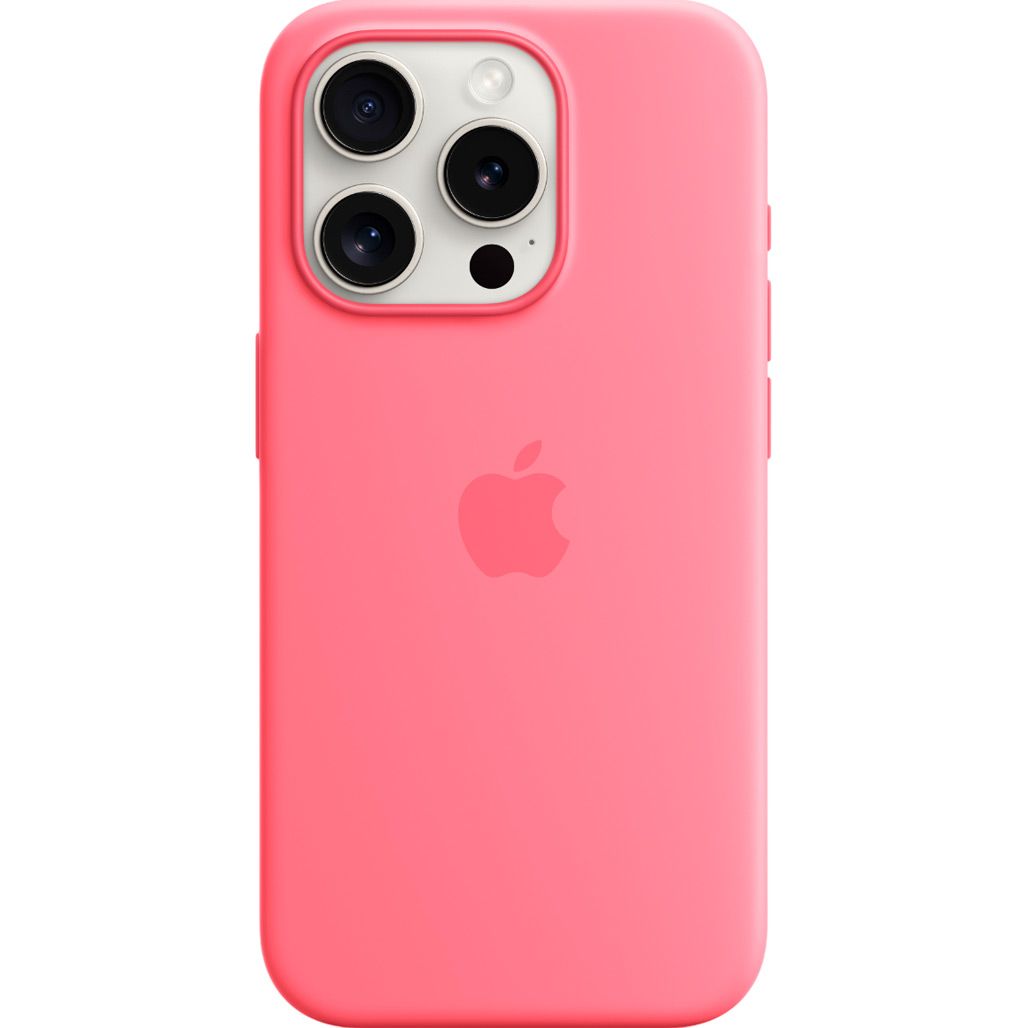 

Чехол Silicone Case with MagSafe для Apple iPhone 15 Pro Pink AAA