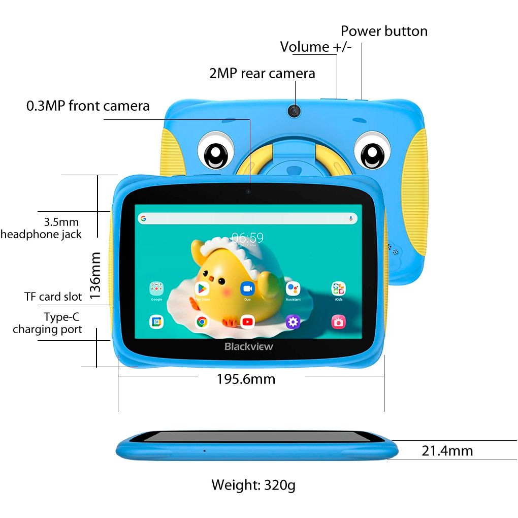 Планшет Blackview Tab 3 Kids 2/32GB Wi-Fi Undersea Blue Global EU