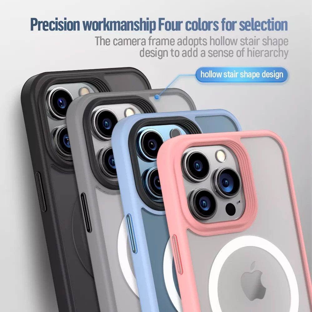 Чохол Blueo Frosted Anti-Drop with MagSafe для Apple iPhone 14 Pro Black