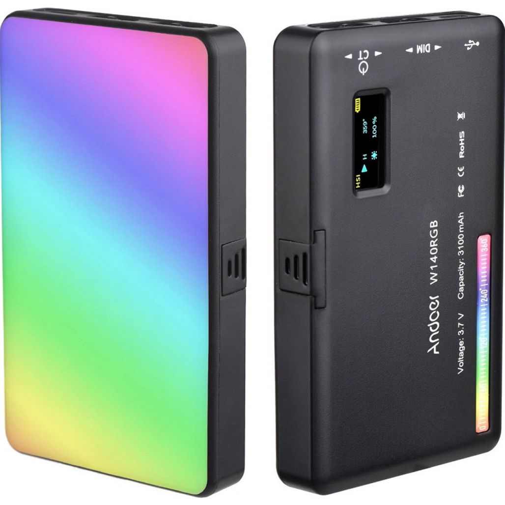 

Накамерный свет Andoer W140 RGB LED CRI95+ 2500K-9000K