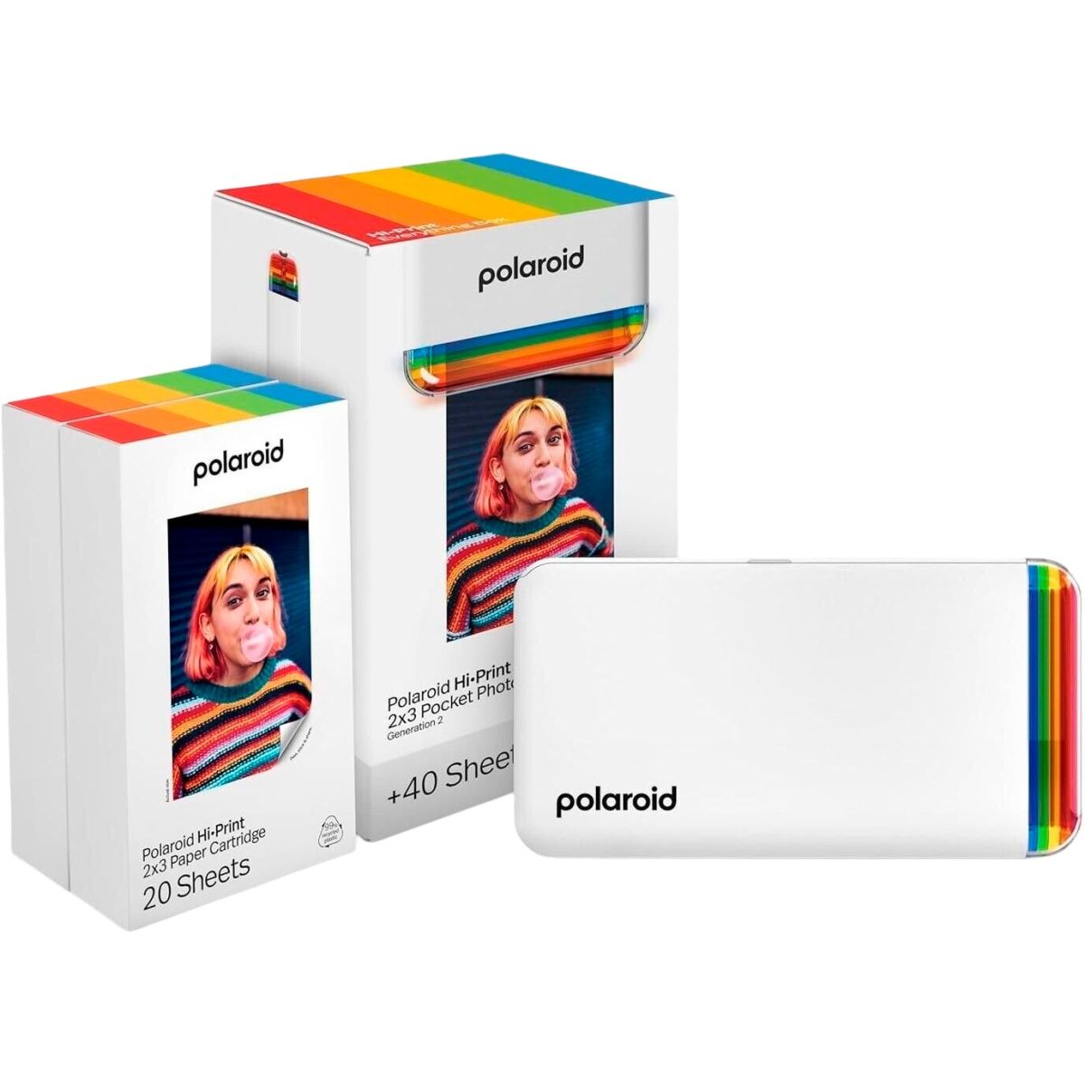 

Портативний фотопринтер Polaroid HI-PRINT Pocket Printer Gen2 E-box White (6438)