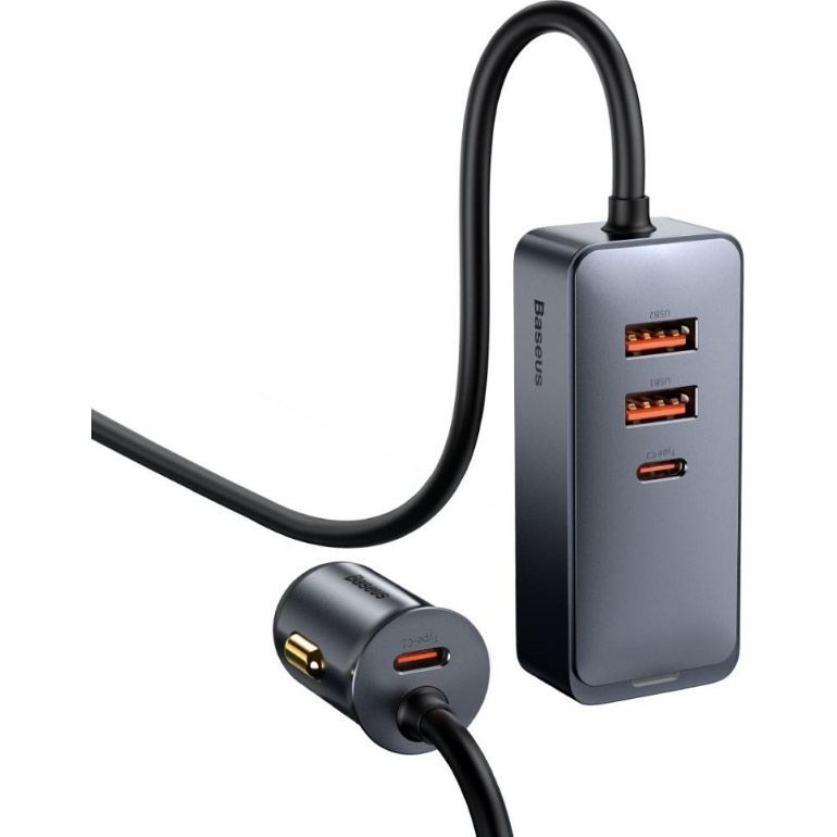 Автомобільний зарядний пристрій Baseus Share Together PPS 2U+2C Gray (CCBT-A0G) 