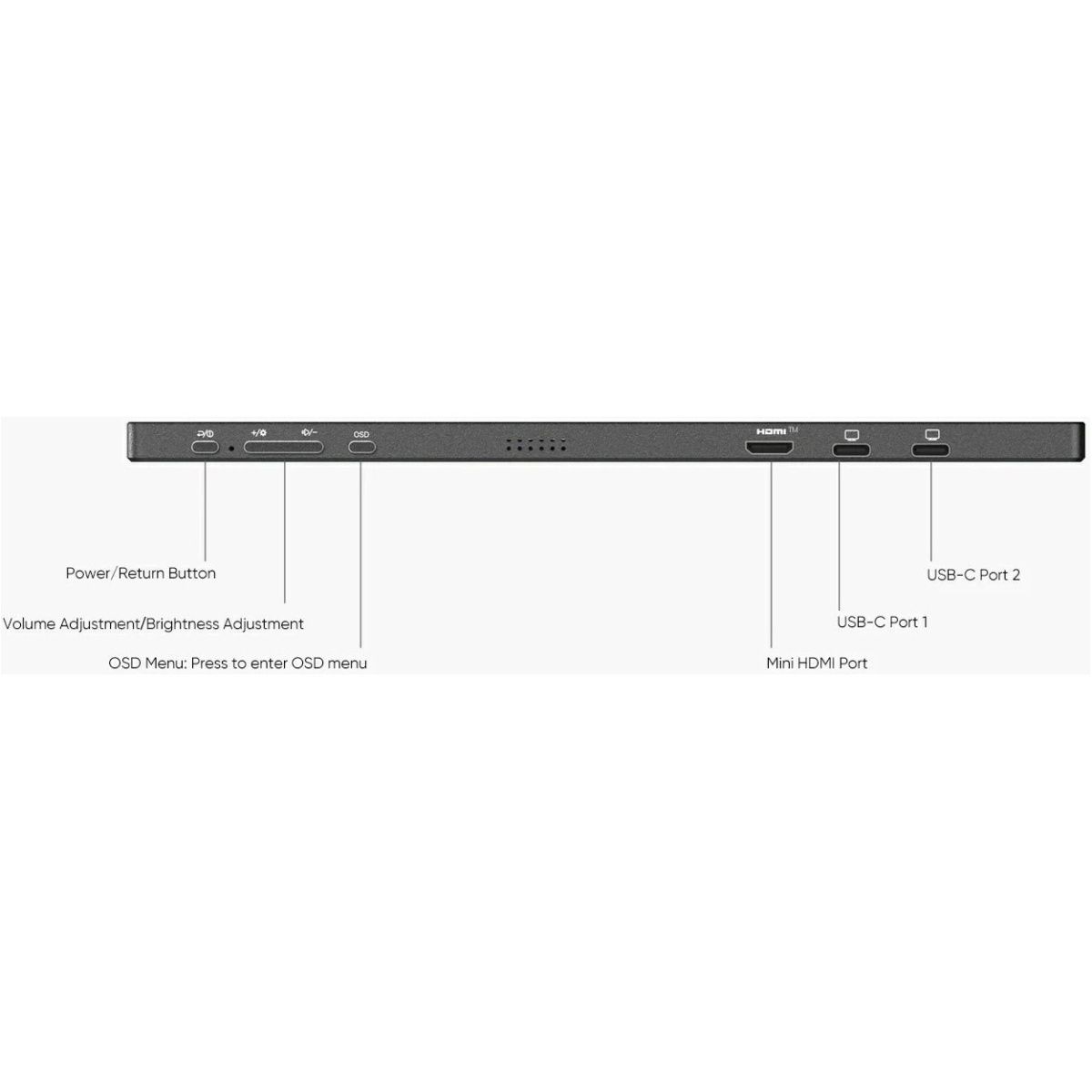 Портативний монітор Arzopa A1M Black EU