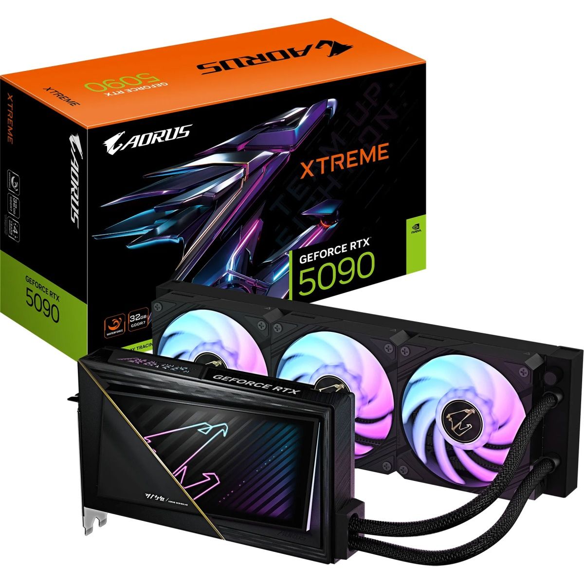 

Відеокарта AORUS GeForce RTX 5090 XTREME WATERFORCE 32GB (GV-N5090AORUSX W-32GD) UA