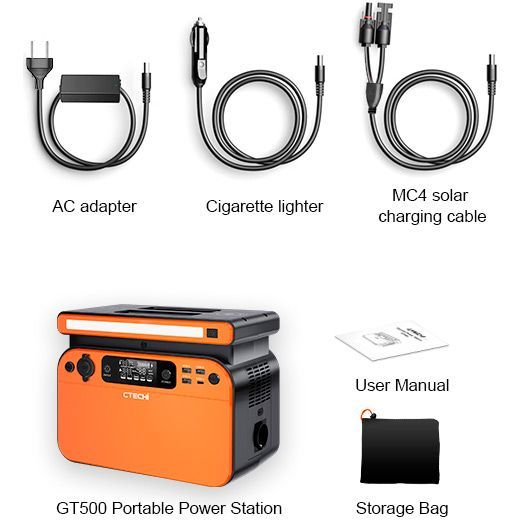 Зарядная станция CTECHi GT500 500W 518Wh: купить с доставкой по