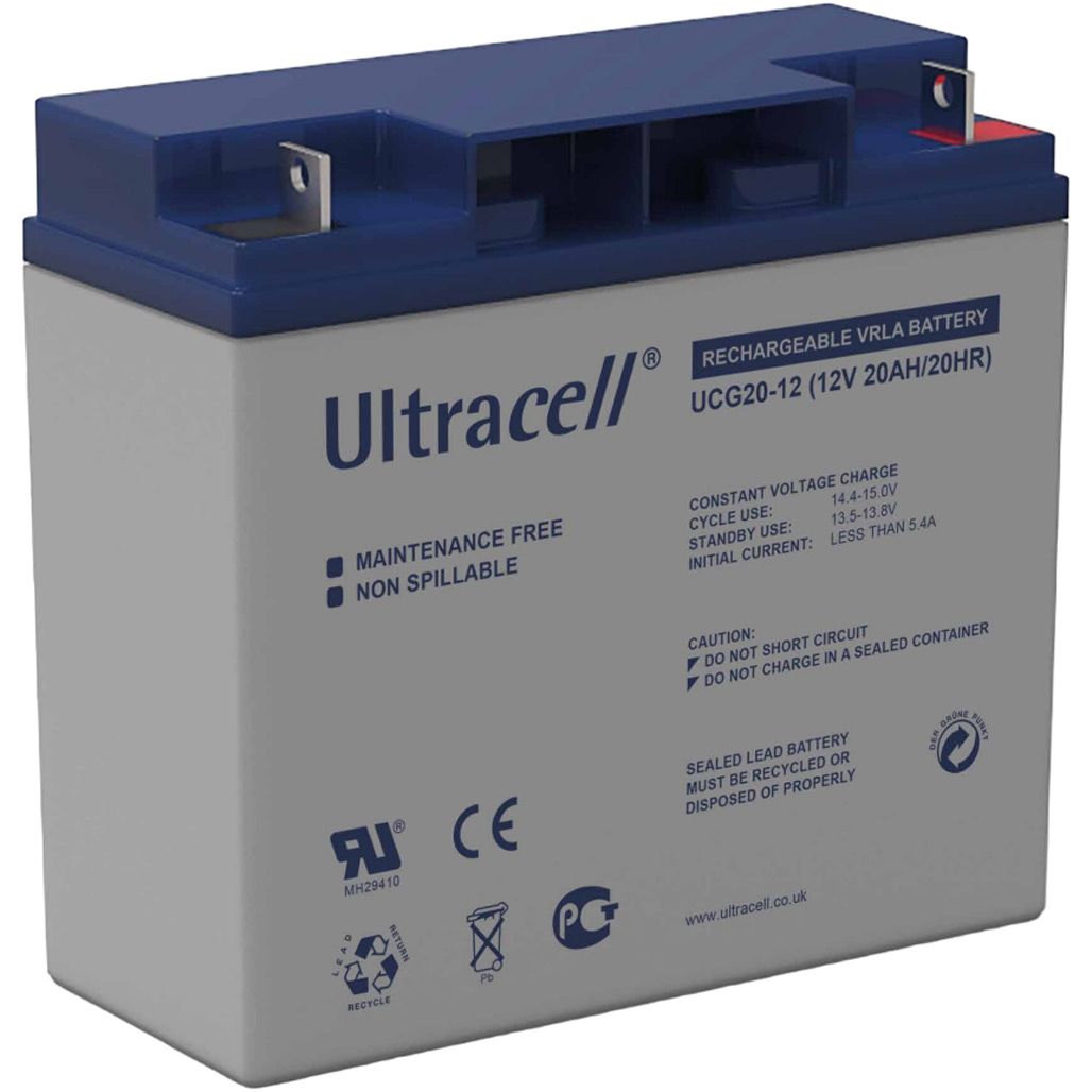 

Аккумулятор Ultracell GEL 12V (12V/20Ah/240Wh) (UCG20-12)