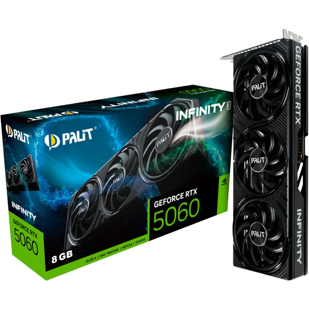 

Відеокарта Palit GeForce RTX 5060 Infinity 3 (NE75060019P1-GB2063S) UA