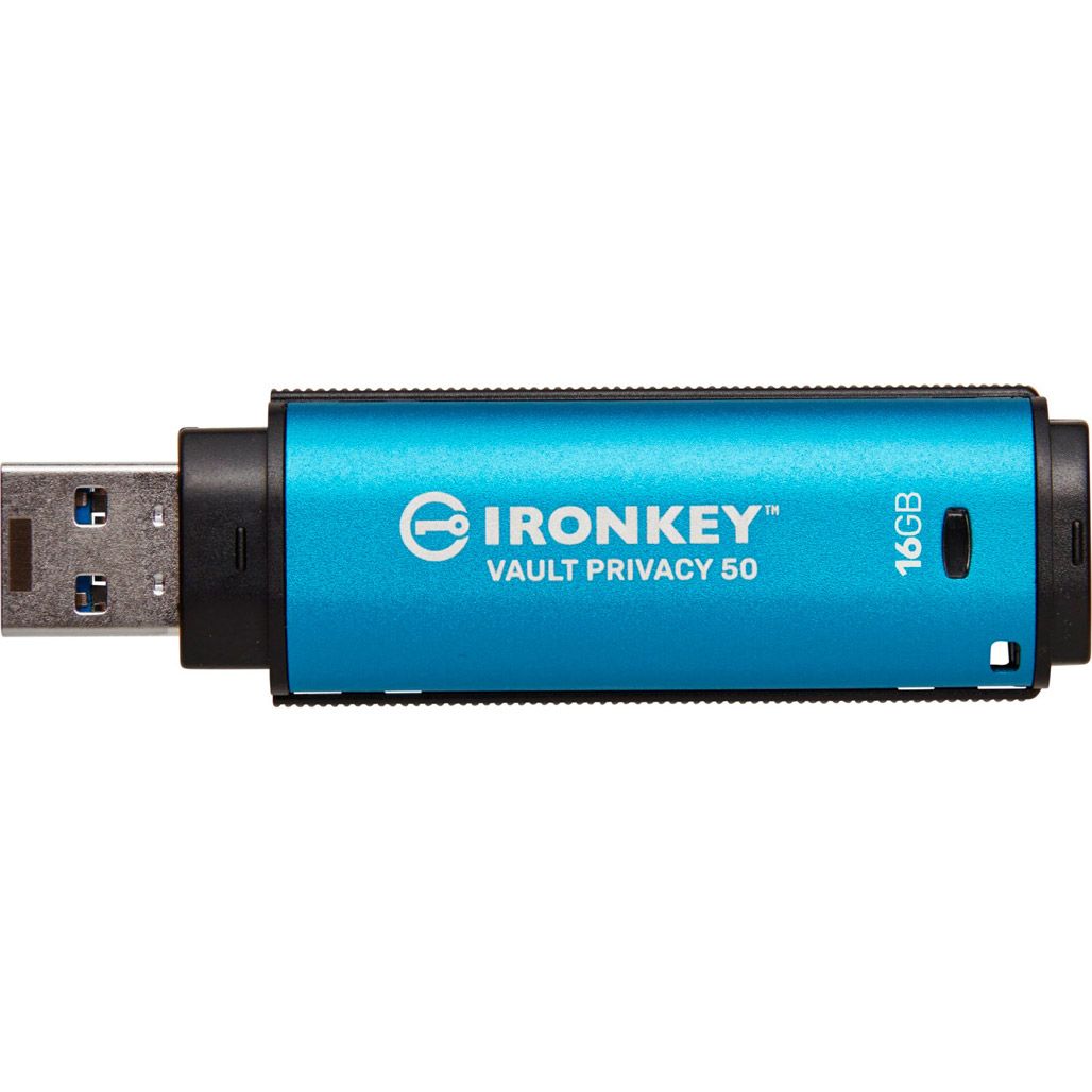 USB флеш-накопичувач Kingston 16GB IronKey Vault Privacy 50 Blue USB 3.2 (IKVP50/16GB)