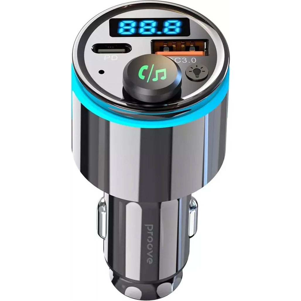 

FM-трансмітер Proove FM Launcher Nexus 30W Type-C+USB Black (FMNX30110001)