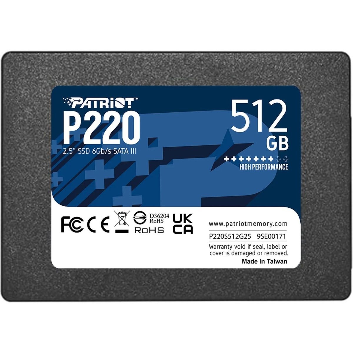 

SSD накопитель Patriot P220 512GB (P220S512G25)