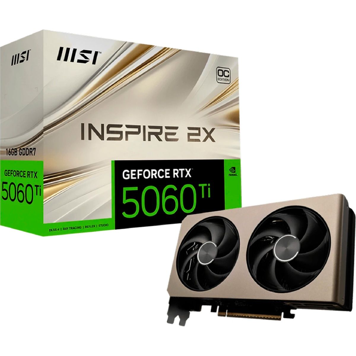 

Відеокарта MSI GeForce RTX 5060 Ti 16GB INSPIRE 2X OC (G506T-16I2C) EU