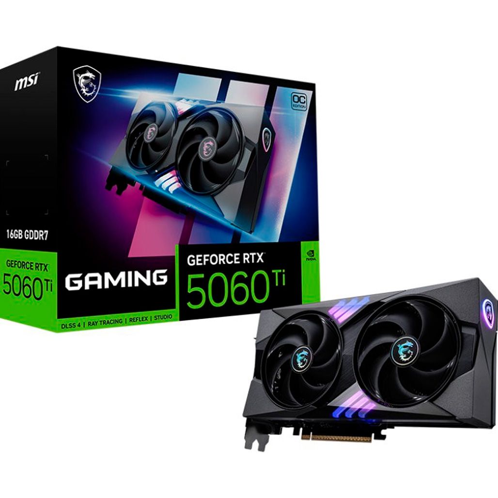 

Видеокарта MSI GeForce RTX 5060 Ti Gaming OC 16G (G506T-16GC) UA