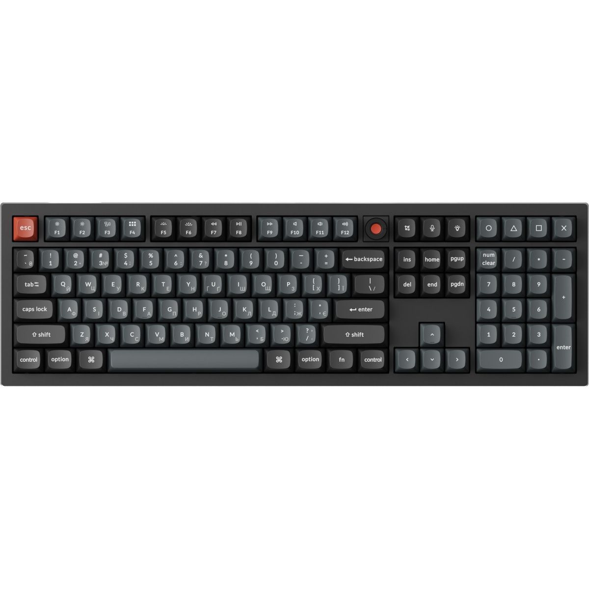 Клавиатура Keychron V6 8K Keychron Super Red Switch RGB USB UA Black (V6W-D1-UA)