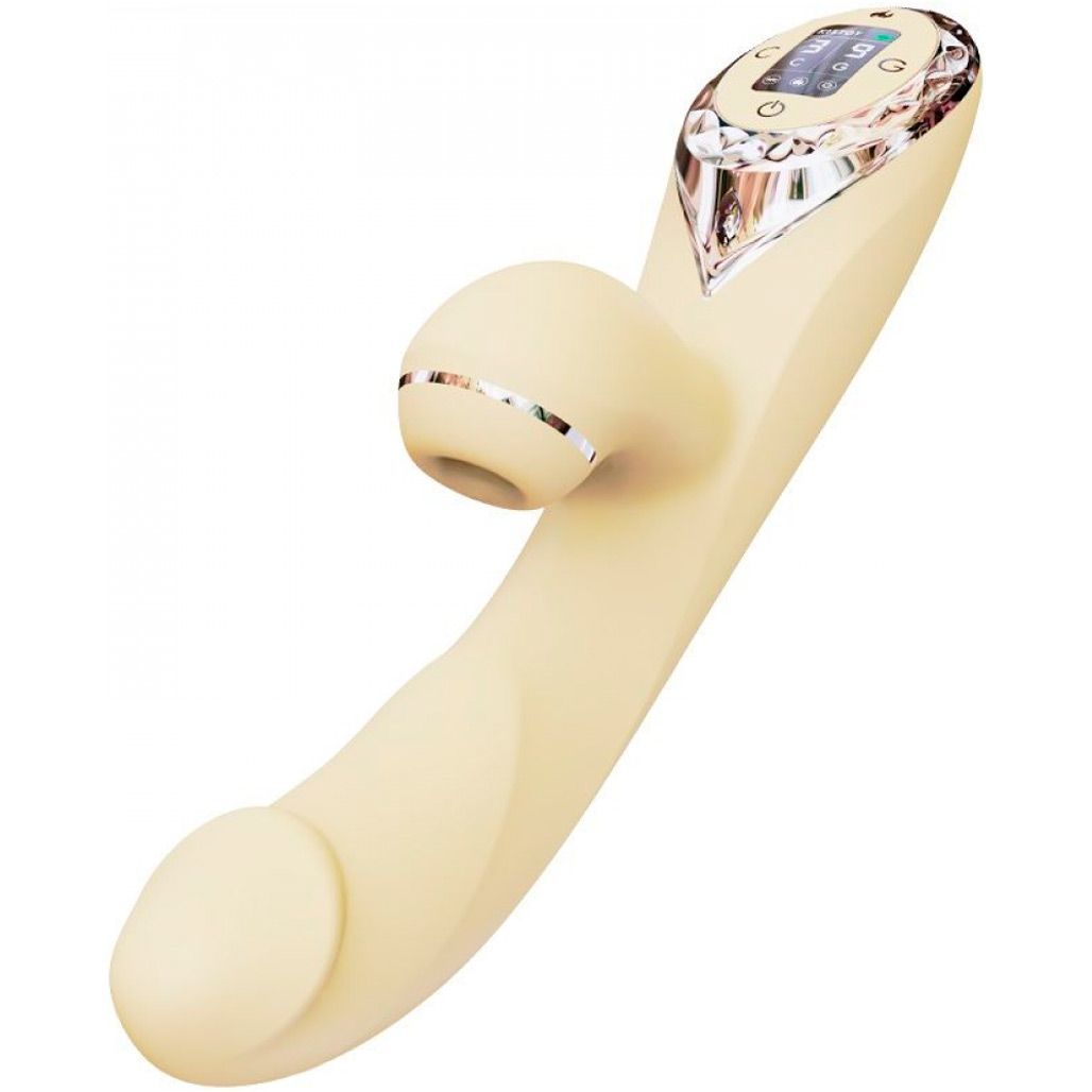 

Вібратор з вакуумною стимуляцією KissToy A-King Pro Yellow (SO4081)