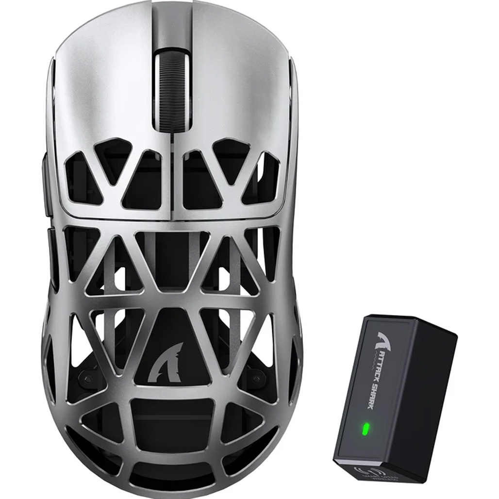Миша Attack Shark R2 Magnesium Alloy 8K Grey (R2SGR_AS)