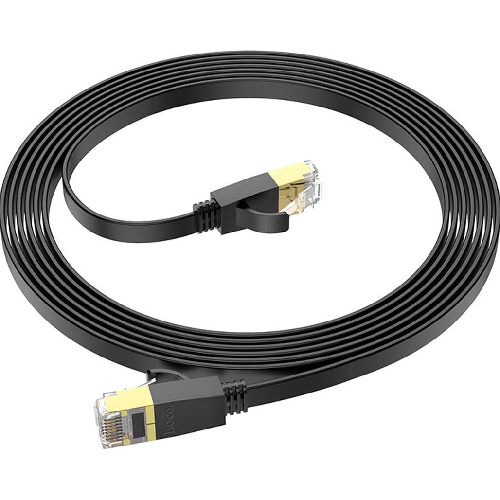 

Патч-корд Hoco US07 General Cat 6 U/UTP Pure Copper Flat Network Cable 3m Black (780690)