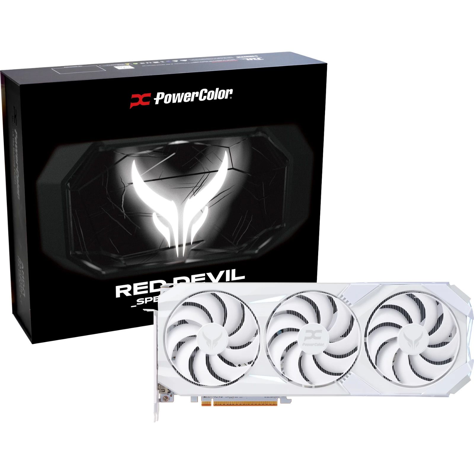 

Видеокарта PowerColor Red Devil AMD Radeon RX 9070 XT 16GB GDDR6 Spectral White (RX9070XT 16G-E/OC/WHITE) UA