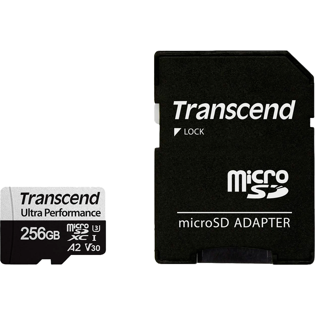 

Карта памяти Transcend microSDXC 340S 256GB UHS-I U3 V30 A2 + adapter SD (TS256GUSD340S)