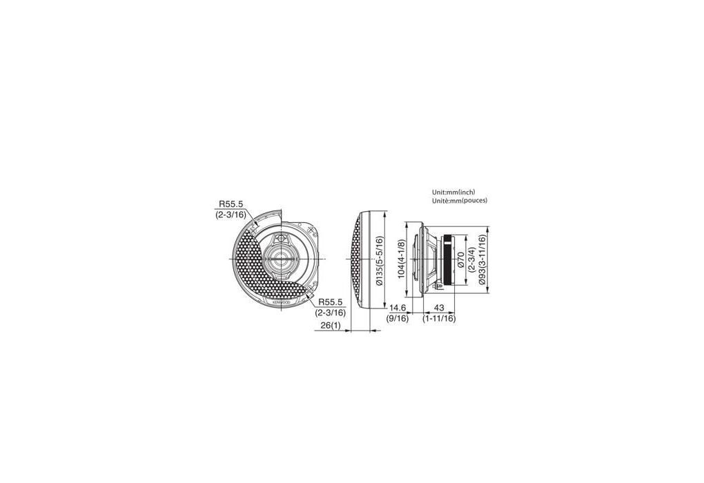 Коаксиальная автоакустика Kenwood KFC-PS1095 [55258] 
