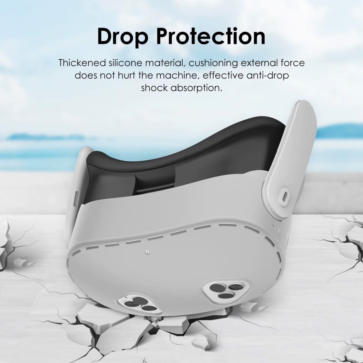 Чохол для VR-окулярів UCLLENK Silicone VR Shell Protective Case для Meta Quest 3S White фото 3