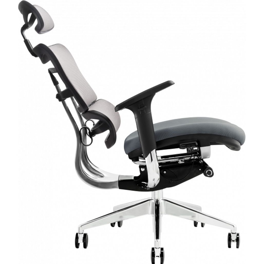 Офісне крісло GT Racer X-802 Bright Gray (W-20 B-40) 