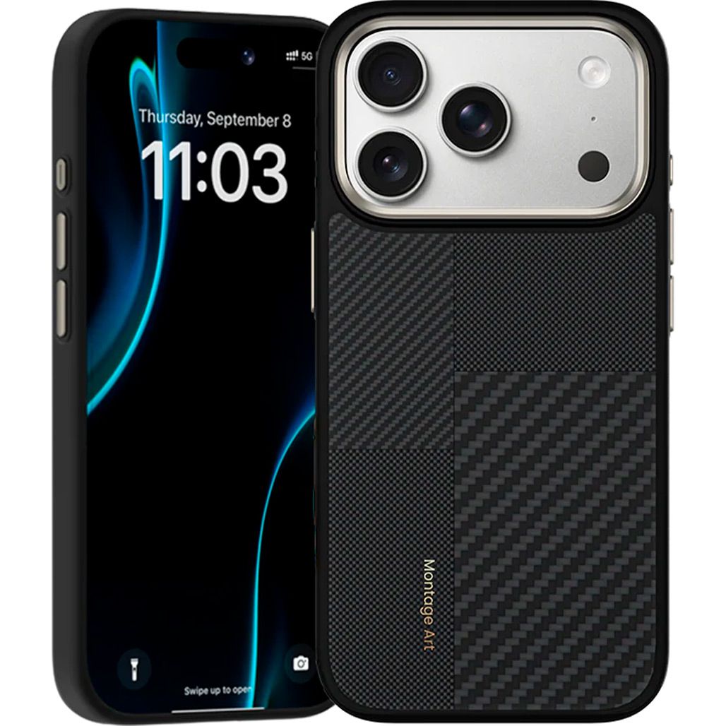 

Чохол Benks Montage ArmorPro Kevlar Case 600D/1500D Magnetic для Apple iPhone 17 Pro Max Black