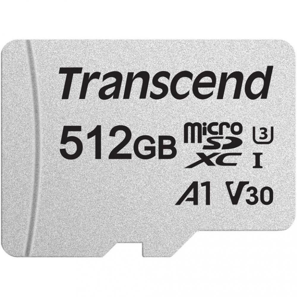 Карта пам`яті Transcend microSDXC 300S 512GB UHS-I (U3) + adapter SD (TS512GUSD300S-A)
