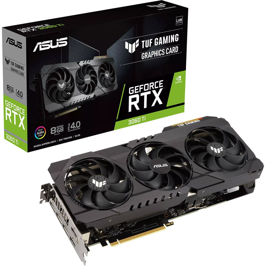 

Видеокарта ASUS TUF Gaming GeForce RTX 3060 Ti 8G GDDR6X (TUF-RTX3060TI-8GD6X-GAMING) [79031]