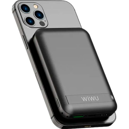 Зовнішній акумулятор WiWU Snap Cube Magnetic Wireless Charger 10000mAh Black 