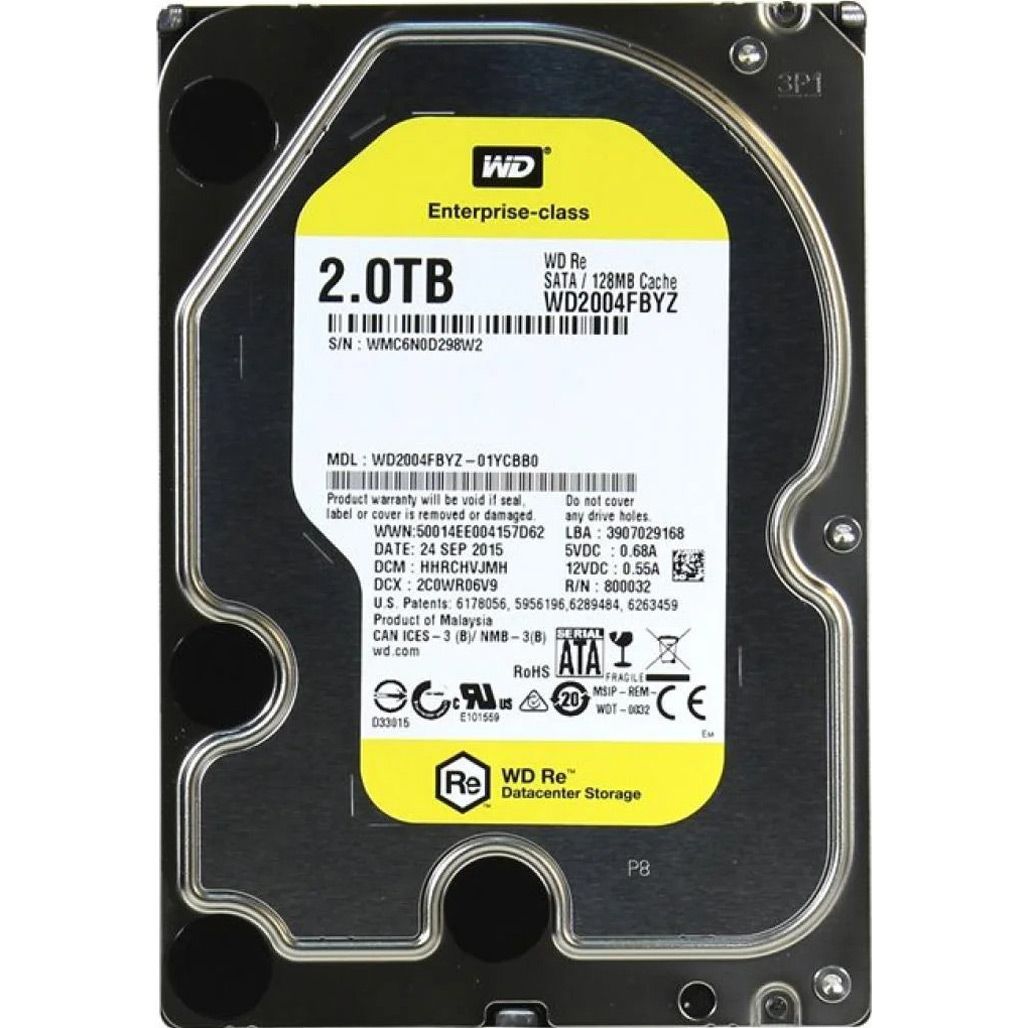 

Жорсткий диск 3.5" WD RE 2TB SATA 128MB (WD2004FBYZ)