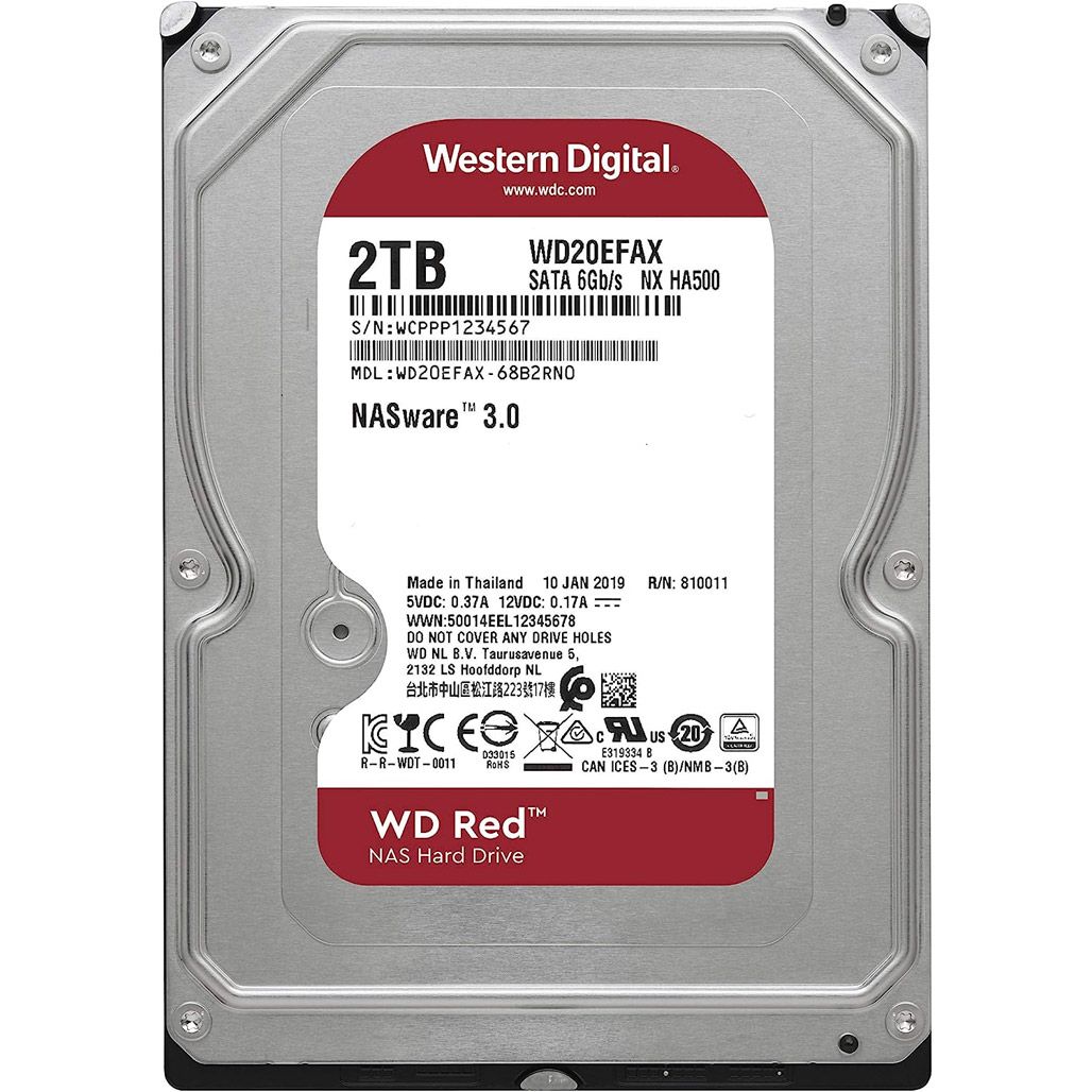 

Жорсткий диск 3.5" WD Red NAS 2TB SATA 256MB (WD20EFAX)