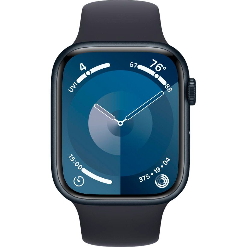 Смарт-годинник Apple Watch Series 9 GPS 45mm Midnight Aluminum Case with Midnight Sport Band M/L (MR9A3)