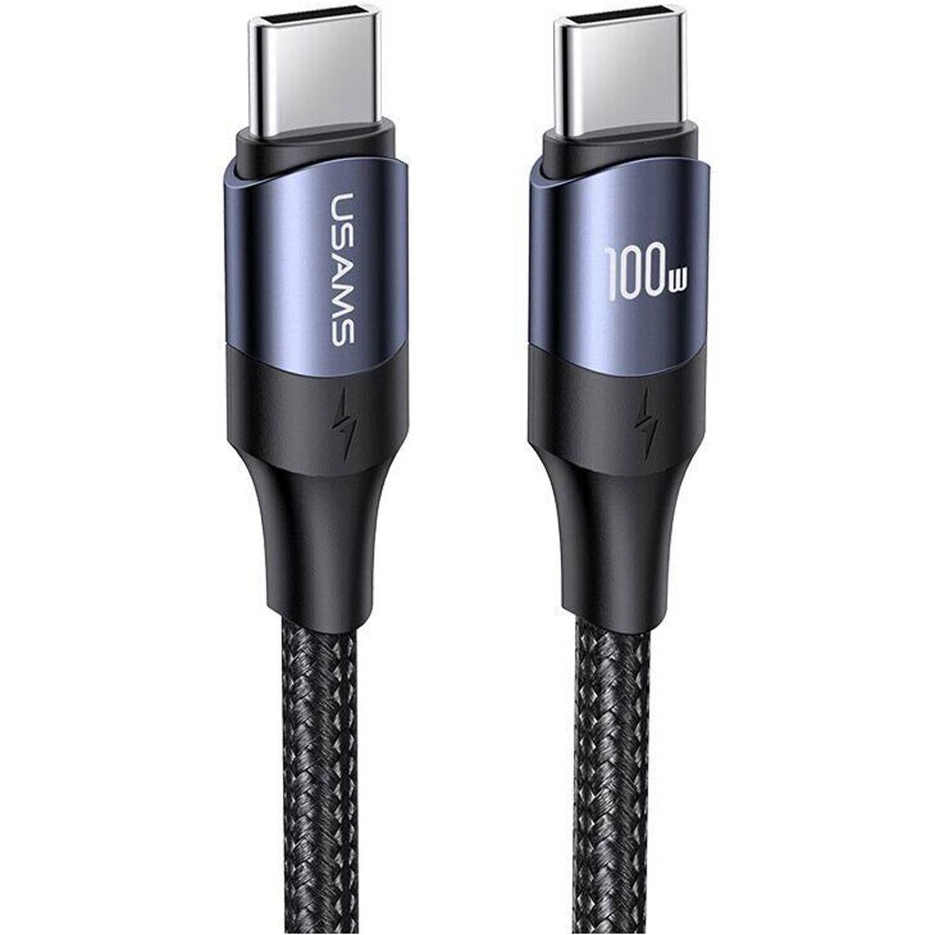 

Кабель Usams U71 USB-C to USB-C 100W 2.4A 1.2m Black (US-SJ524)