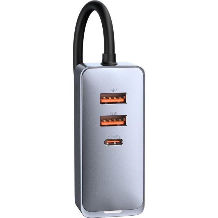 Автомобільний зарядний пристрій Baseus Share Together PPS 2U+2C Gray (CCBT-A0G) 