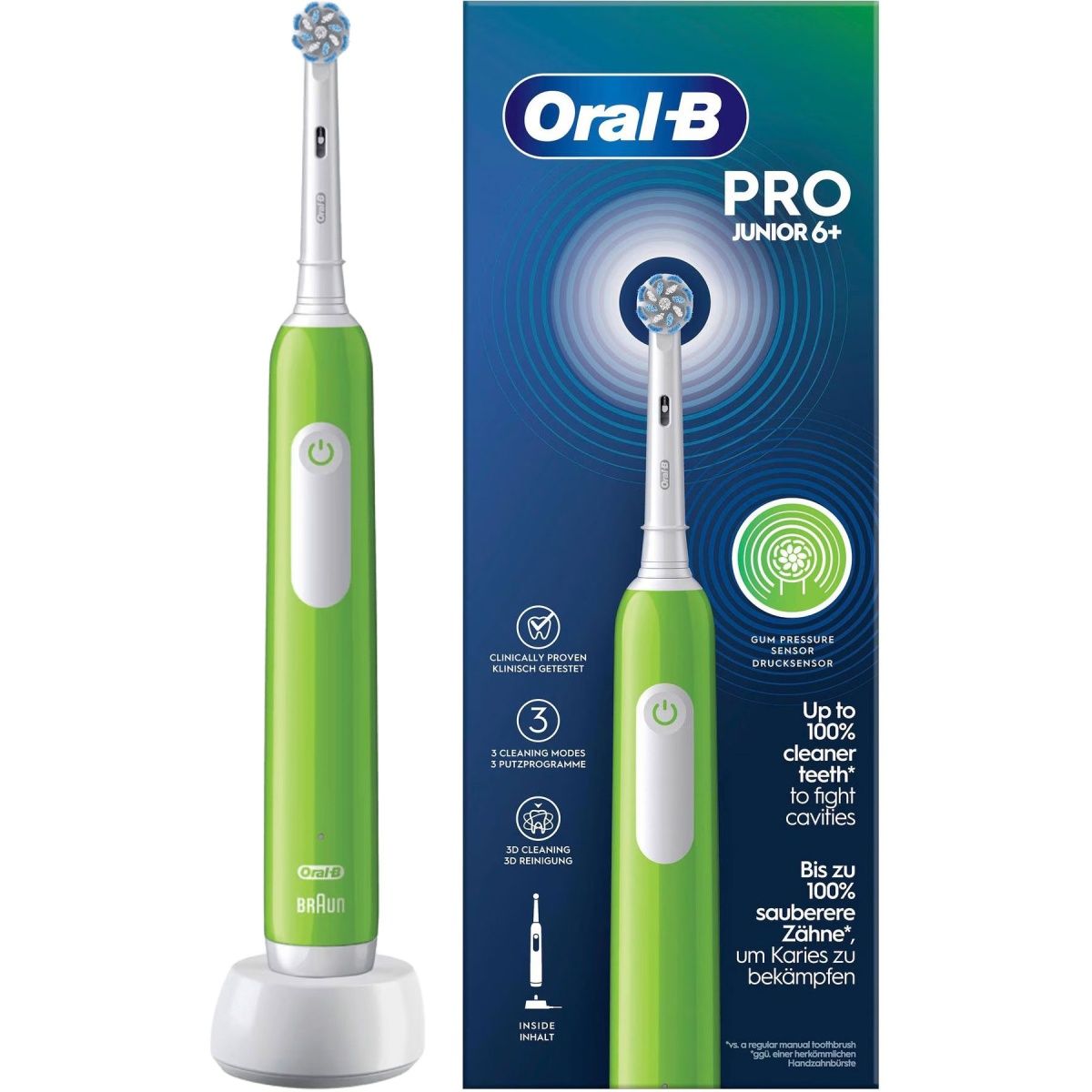Електрична зубна щітка Oral-B D305 Pro Junior 6+ Green