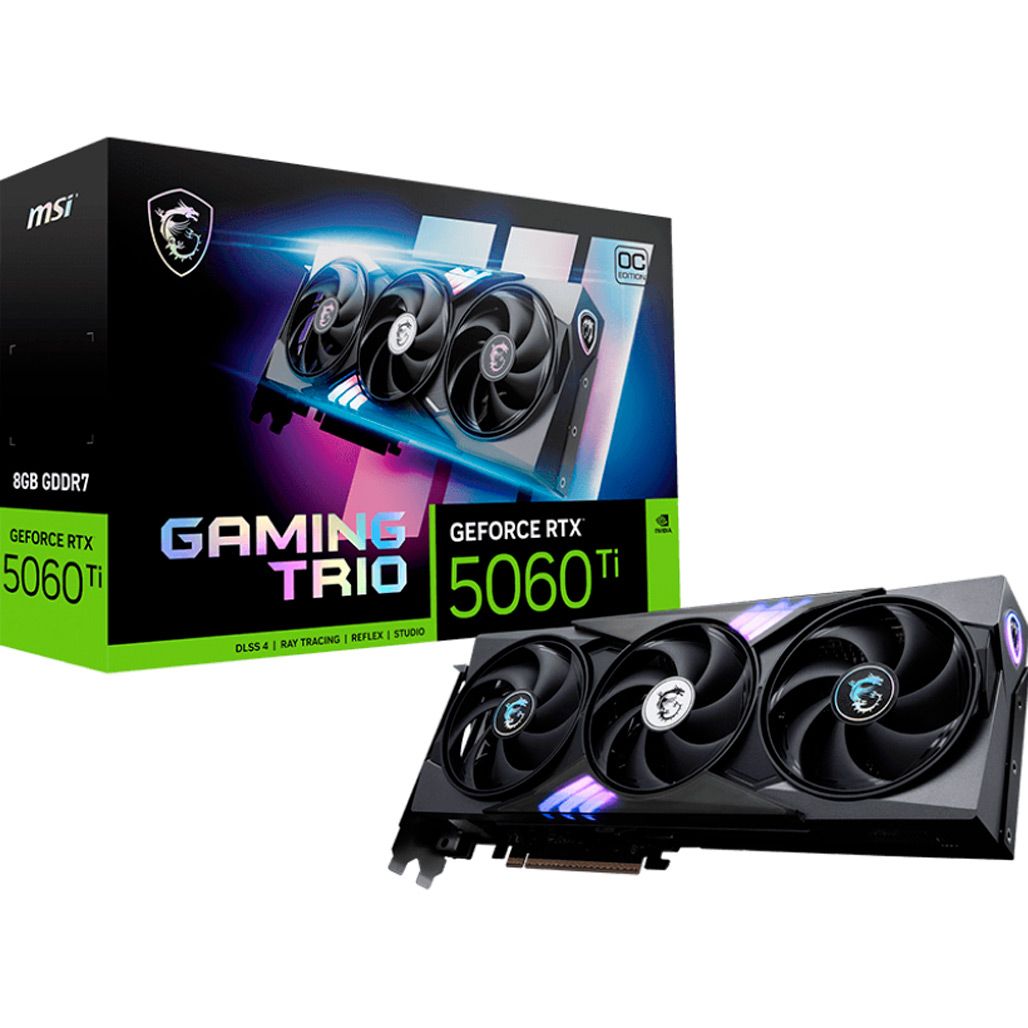 

Відеокарта MSI GeForce RTX 5060 Ti 8G Gaming Trio OC (G506T-8GTC) EU