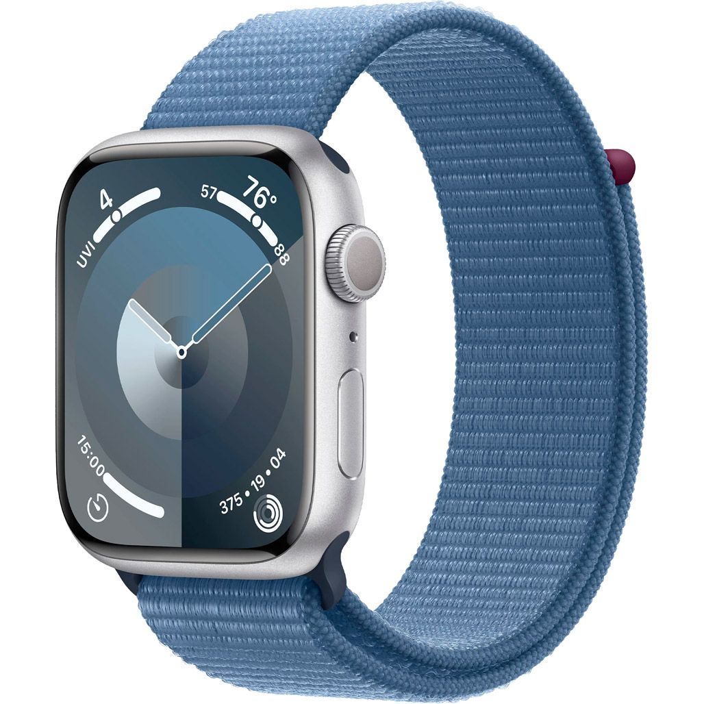 

Смарт-годинник Apple Watch Series 9 GPS 45mm Silver Aluminum Case with Winter Blue Sport Loop (MR9F3)